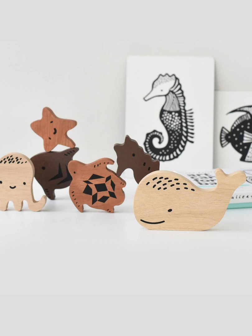 Wee Gallery Ocean Animals Wooden Tray Puzzle Baby (0-24m) 5 Wee Gallery Ocean Animals Wooden Tray Puzzle Baby (0-24m)