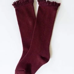 Little Stocking Co Lace Top Knee High Socks