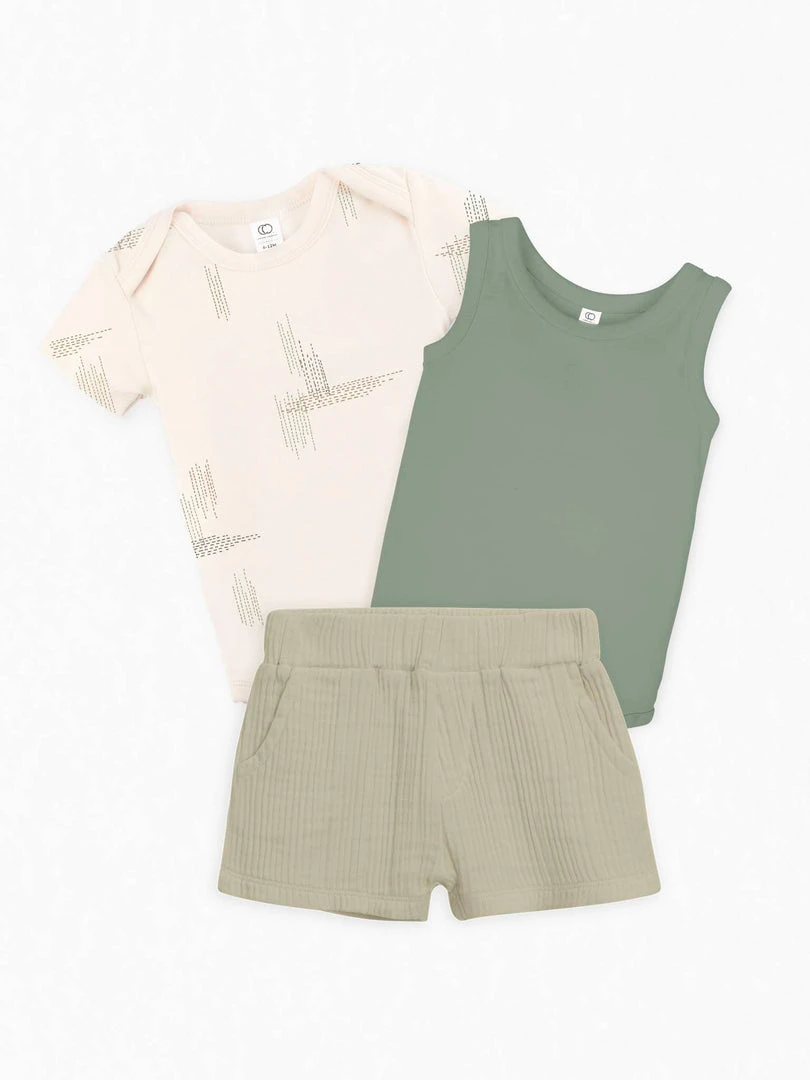 Colored Organics Baby (0-24m) Baby Summer Sets 3 Colored Organics Baby (0-24m) Baby Summer Sets